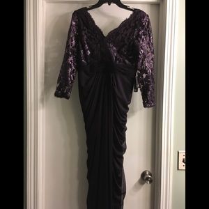 Eggplant color long gown